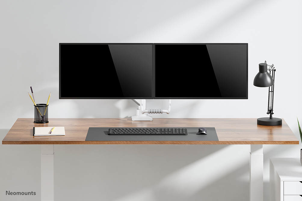 Neomounts DS75-450WH2 Monitorarm 17-32" - Gasfeder - Topfix - 180°-Stopp